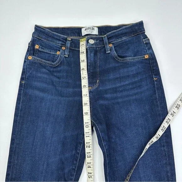 AGOLDE Women’s Blue Sophie Mid-Rise Skinny Stretch Ankle Designer Jean W26/L25.5